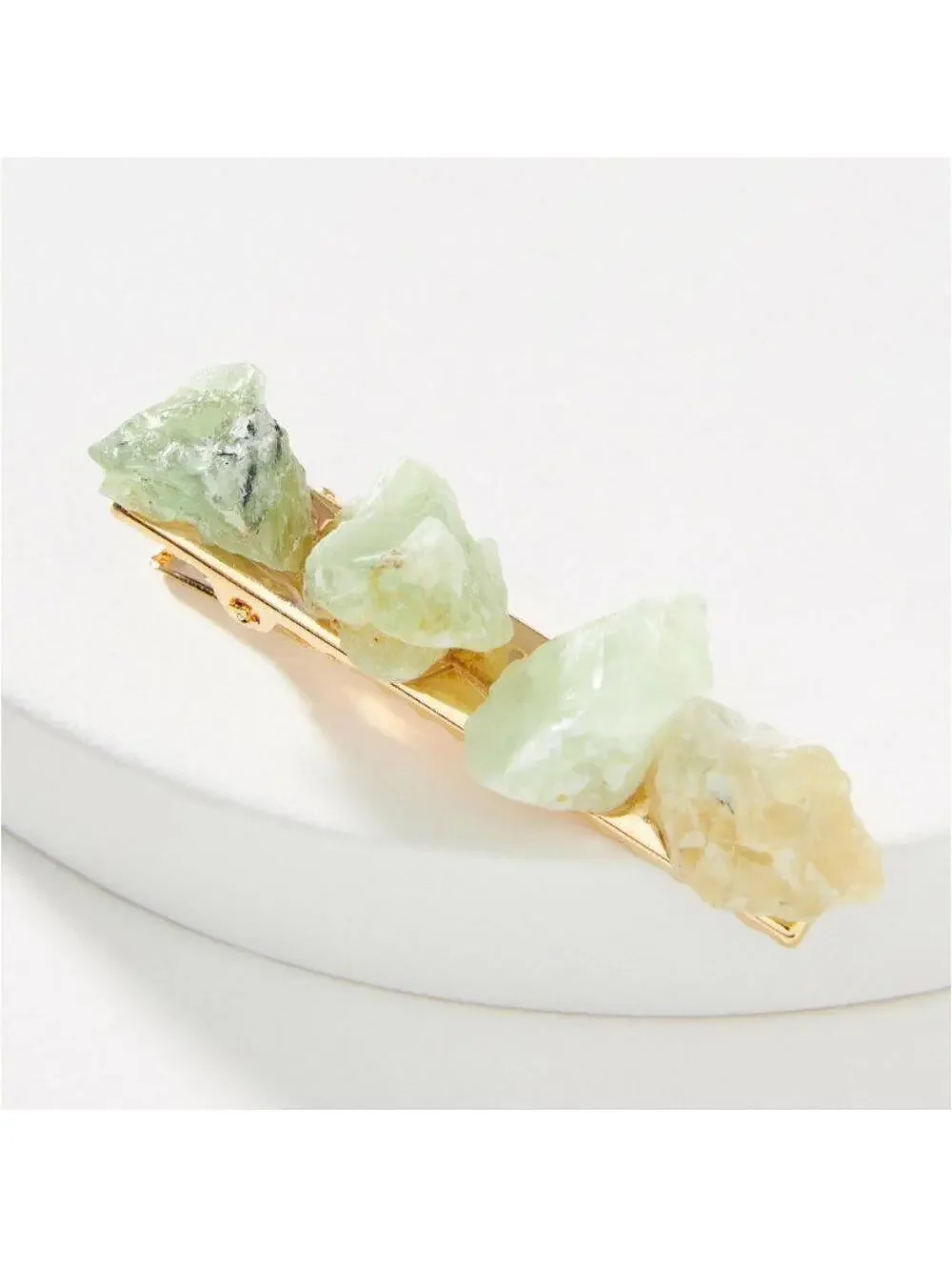 Anthropologie Gemstone Hair Clip in Moss